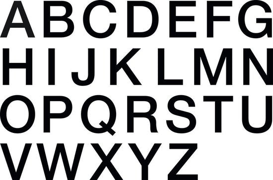 Transfer set naam / tekst (zwart of wit)