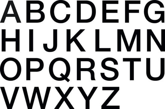 Transfer set naam / tekst (zwart of wit)