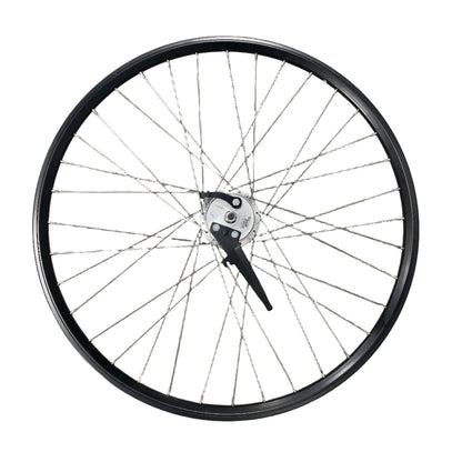 Voorwiel 28" - 622 Dynamic zwart RVS spaken alu. trommel SA