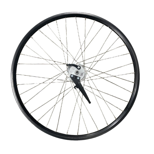 Voorwiel 28" - 622 Dynamic zwart RVS spaken alu. trommel SA