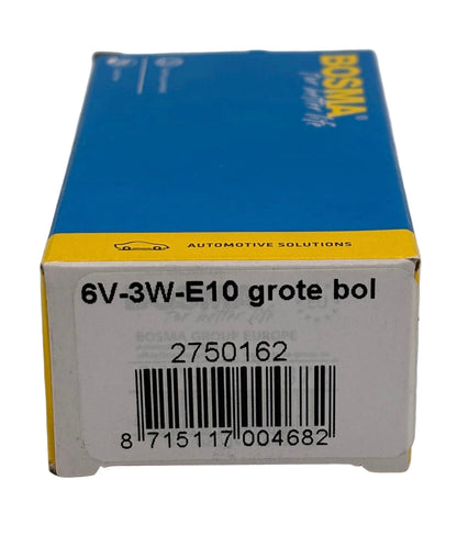 Spanninga lampjes nr. 162 / 6V-3W-E10 grote bol