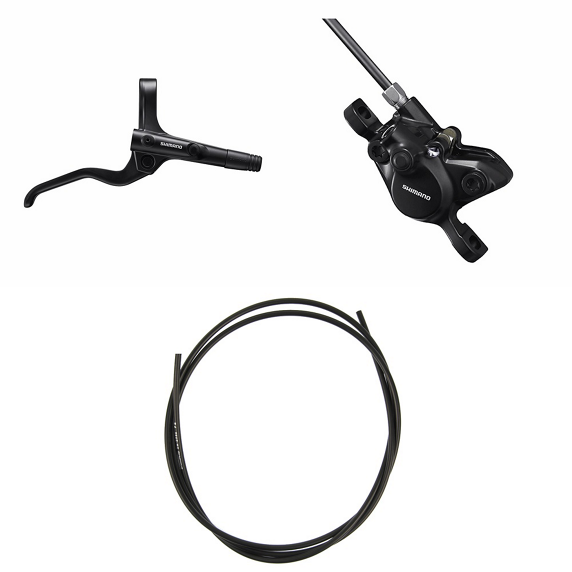 Shimano EMT201KLFPRA100 schijfrem set BL BR-MT200 (L-voor) compleet z/schijf zwart
