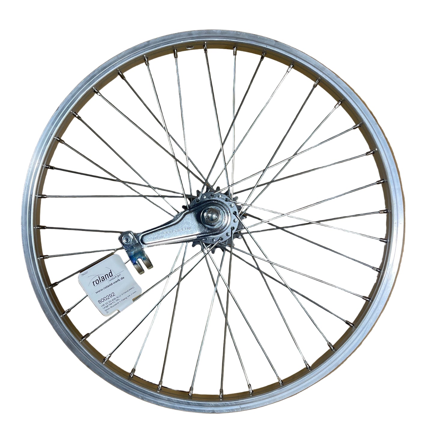 Achterwiel 800292 20x1.75/1.90 20-406 alu shimano remnaaf