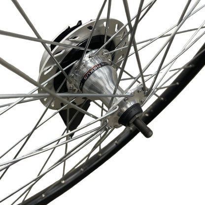 Voorwiel 26" - 559 Vision25 leenfiets zwart RVS spaken RB voornaaf+remplaat