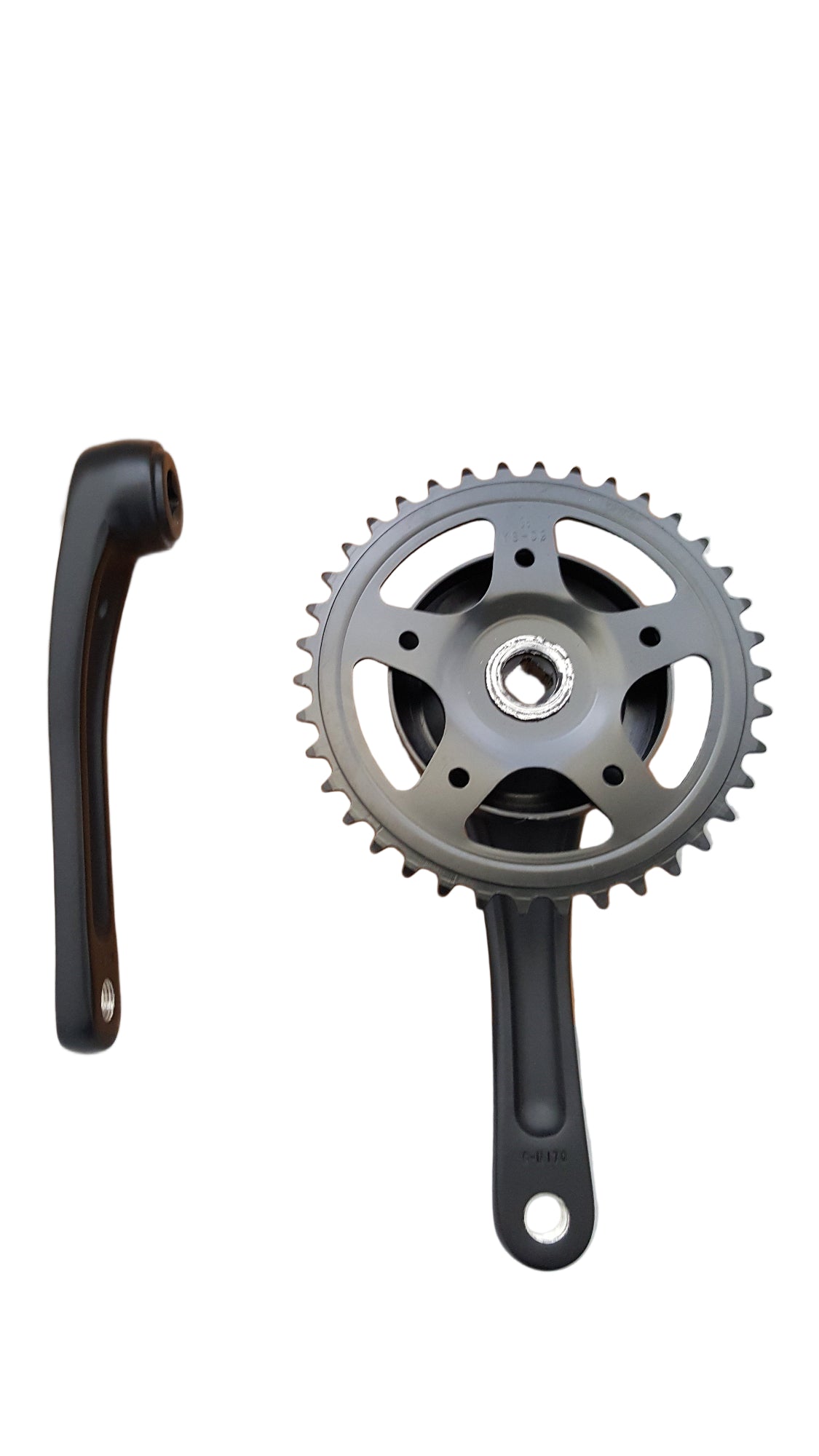 Chainline alu crankset mat zwart 38T/170mm/95mm disc