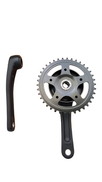 Chainline alu crankset mat zwart 38T/170mm/95mm disc