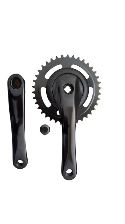 Chainline alu crankset glans zwart 38T/170mm/95mm disc