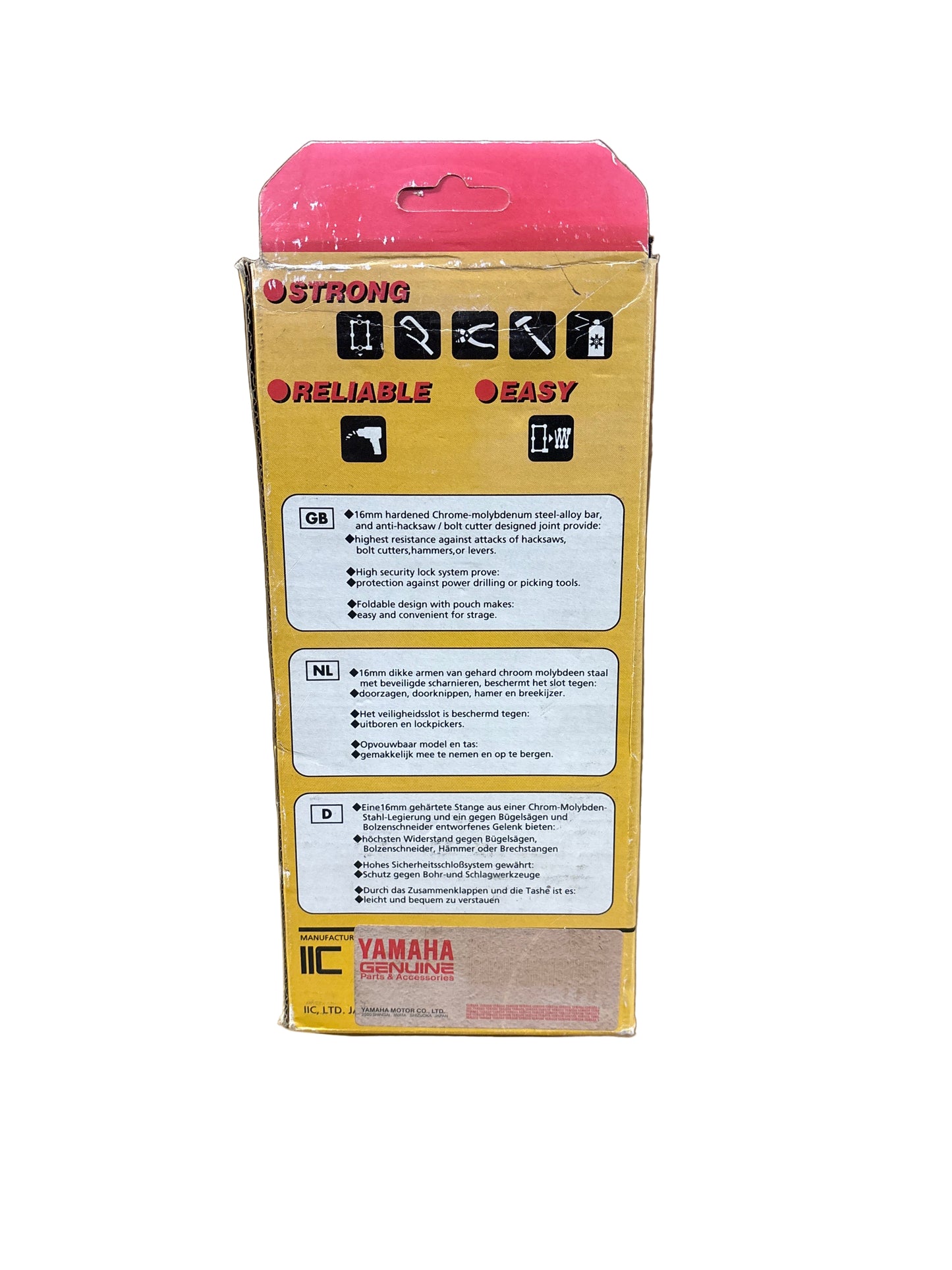 Cyclelok vouwslot 6-arm