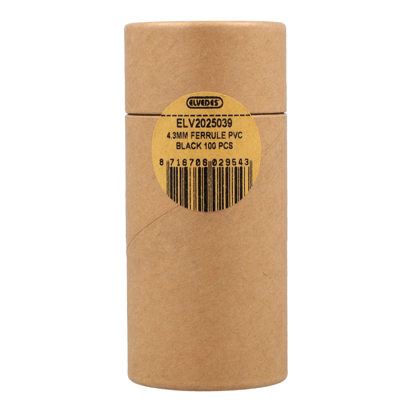 Elvedes ELV2025039 ferrules ø4,3mm pvc zwart (100)