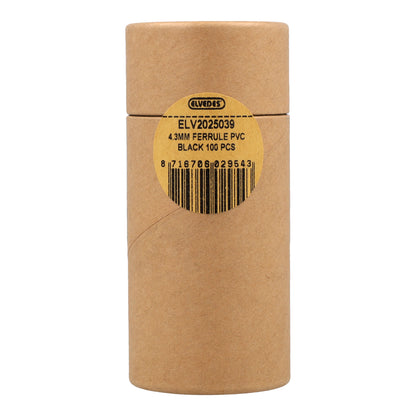 Elvedes ELV2025039 ferrules ø4,3mm pvc zwart (100)