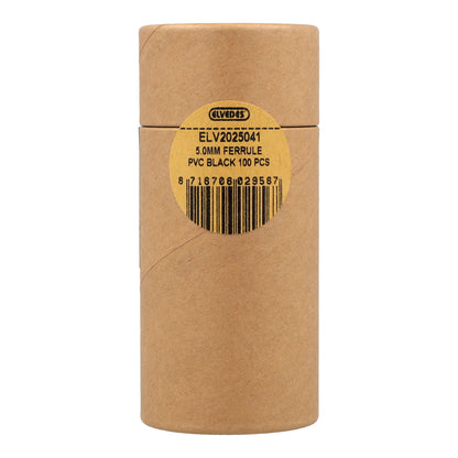 Elvedes ELV2025041 ferrules ø5,0mm pvc zwart (100)