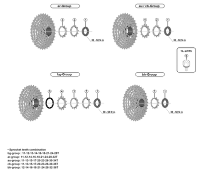 Shimano ICSHG4009128 cassette CS-HG400 9-speed 11-12-13-14-16-18-21-24-28T