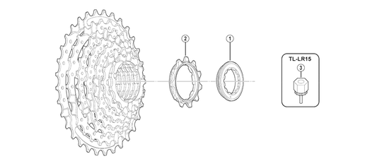 Shimano ECSHG518128 cassette CS-HG51 8-speed 11-13-15-17-19-21-24-28T