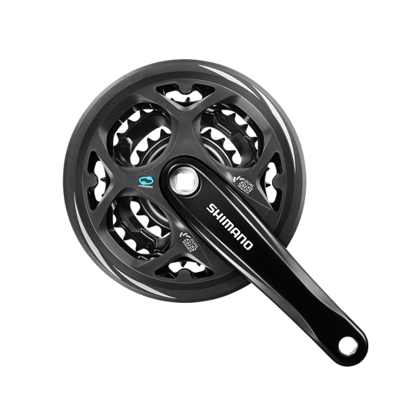 Shimano EFCM311C222CL crankstel Altus 7/8 spd. 170/42x32x22 zwart (-6 mm diep)