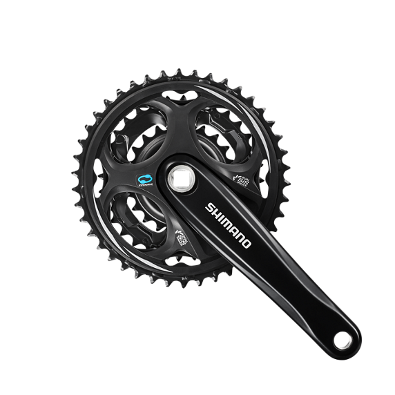 Shimano EFCM311C222XL crankstel Altus 7/8 spd. 170/42x32x22 zwart (- 4.5 mm diep)