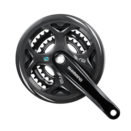 Shimano EFCM311E888CL crankstel Altus 7/8 spd. 175/48x38x28 zwart (-5 mm diep)