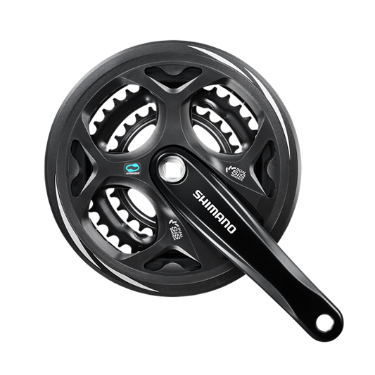 Shimano EFCM311E888CL crankstel Altus 7/8 spd. 175/48x38x28 zwart (-5 mm diep)