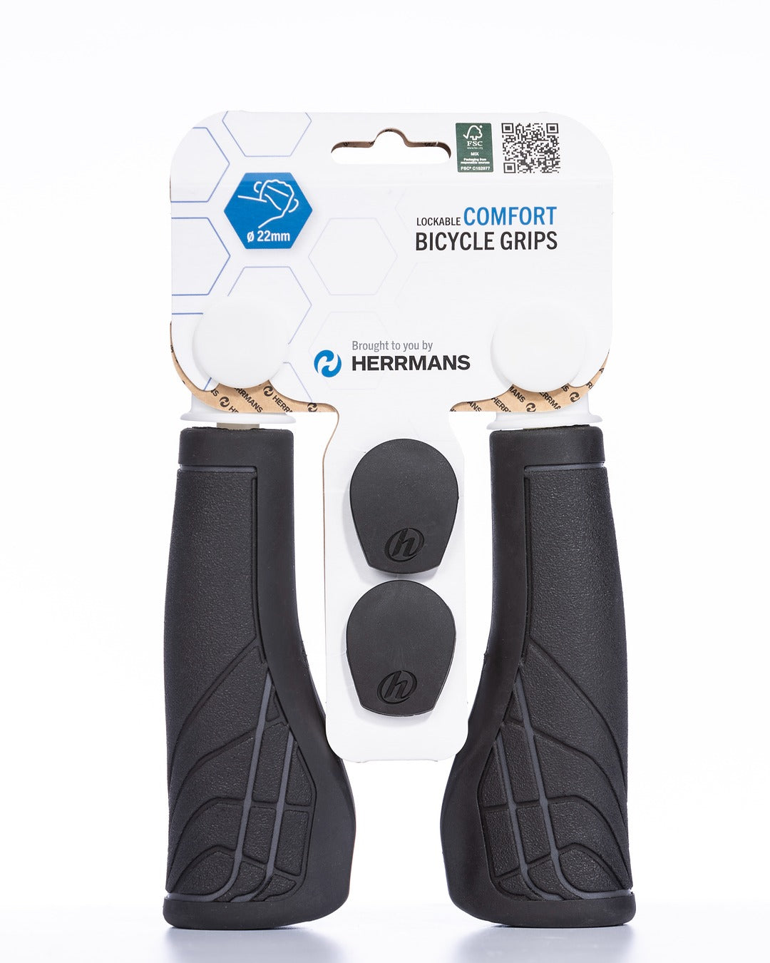 Herrmans handvat Grip Line DD36 BL+BR 125 mm. grijs-zwart DD