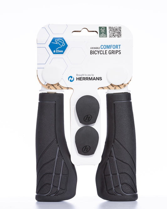 Herrmans handvat Grip Line DD36 BL+BR 125 mm. grijs-zwart DD