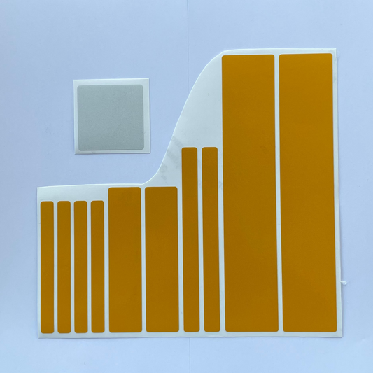 Transfer set geel (Shell) 3M geel / +kop 3M zilver