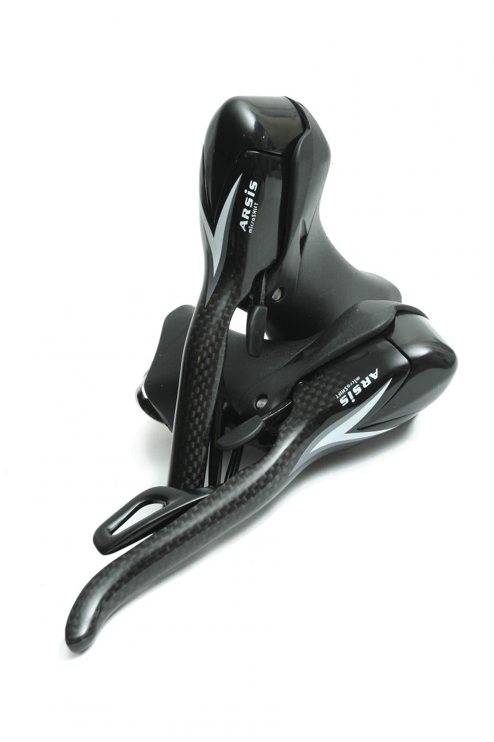 Arsis microshift combi grepen/versteller set carbon 10-speed