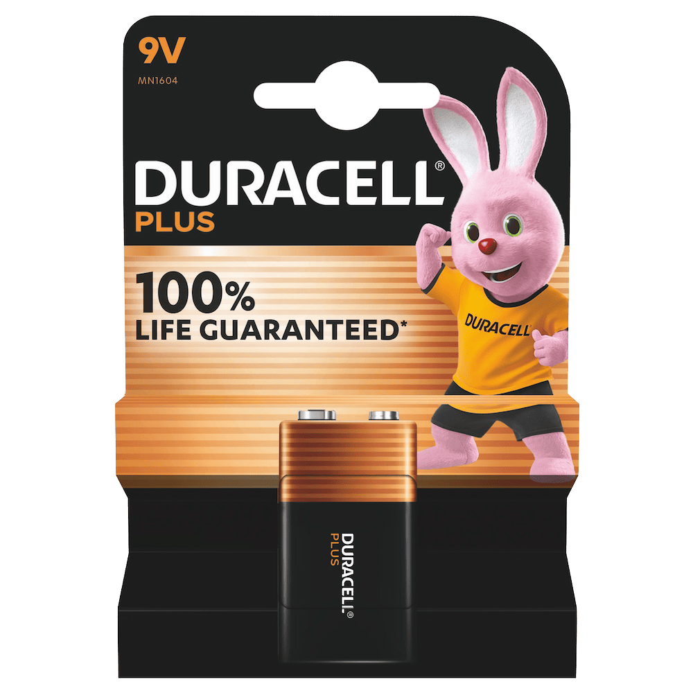 Batterij Duracell Plus Power 100% 6LR61 9V