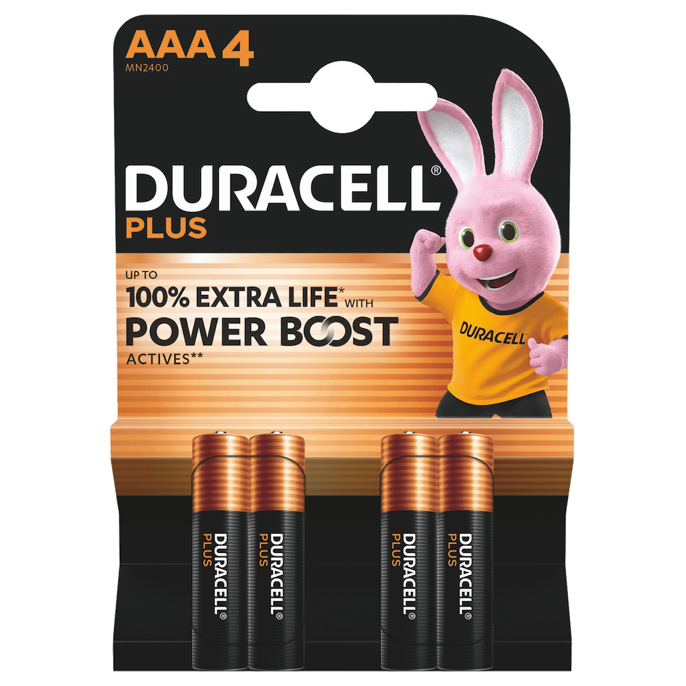 Batterij Duracell Plus Power Boost AAA (4)