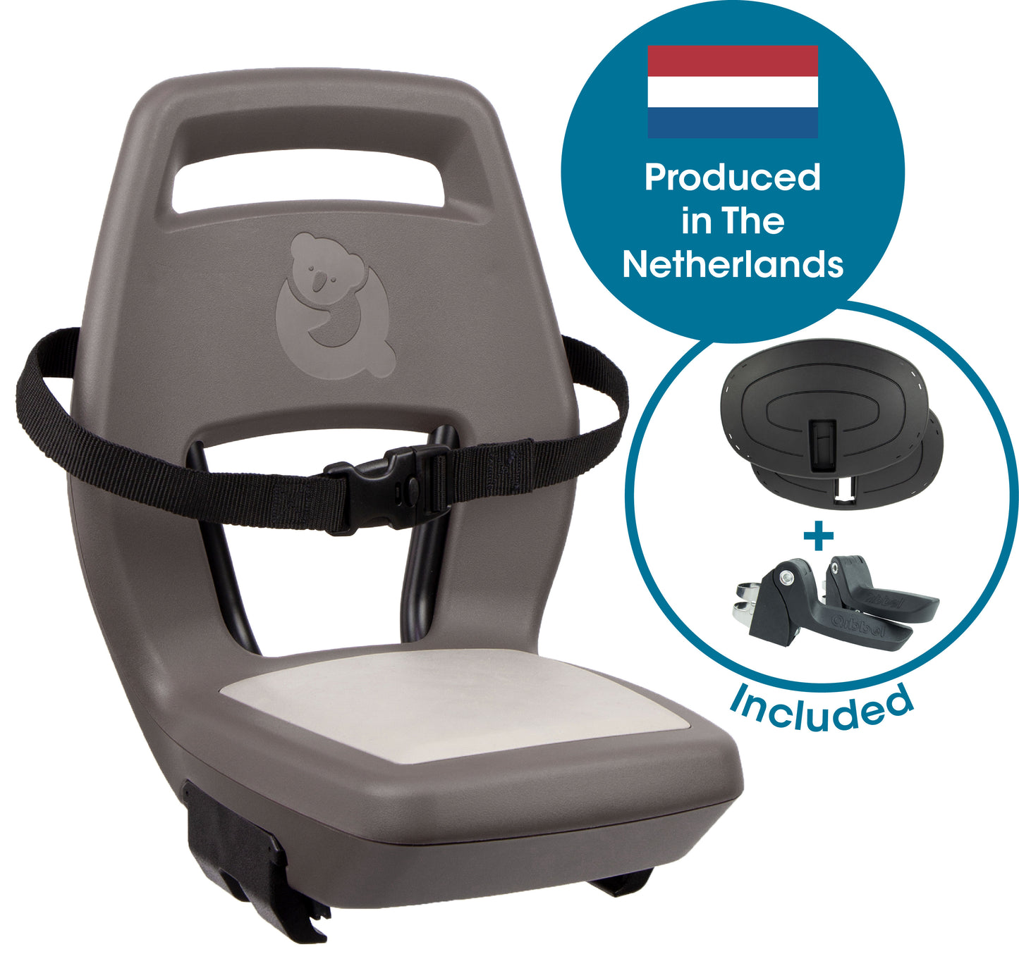 Qibbel Q346 Junior 6+ zitje Hazel Brown incl. voetsteuntjes en voetbeschermplaten