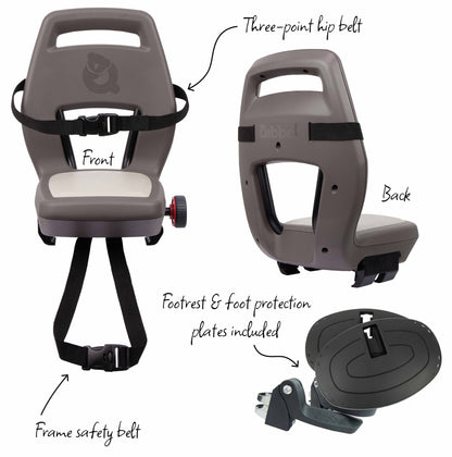 Qibbel Q346 Junior 6+ zitje Hazel Brown incl. voetsteuntjes en voetbeschermplaten