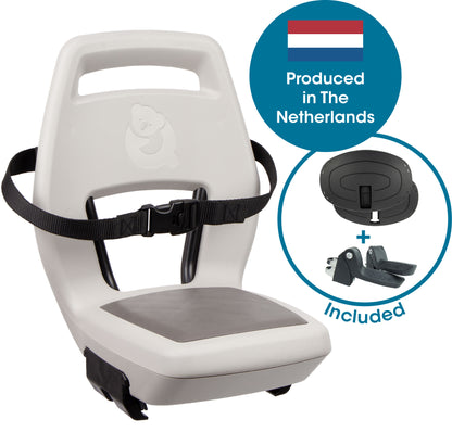 Qibbel Q365 Junior 6+ Pebble Grey – beige/bruin – incl. voetsteunen en voetbeschermingsplaten