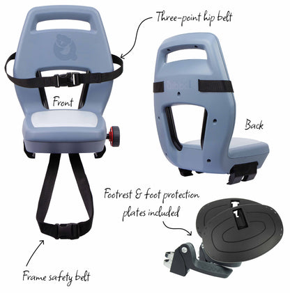 Qibbel Q366 Junior 6+ Ocean Blue – blauw/blauw – incl. voetsteunen en voetbeschermingsplaten