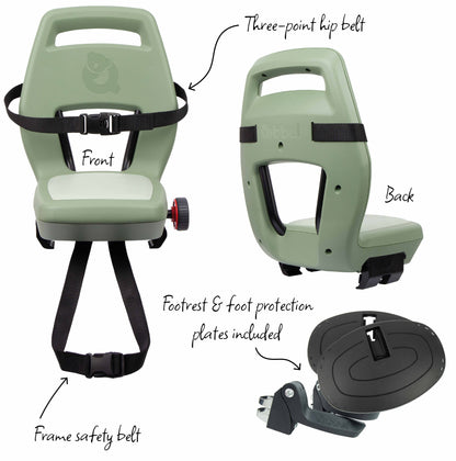 Qibbel Q367 Junior 6+ Sage Green – groen/groen – incl. voetsteunen en voetbeschermingsplaten