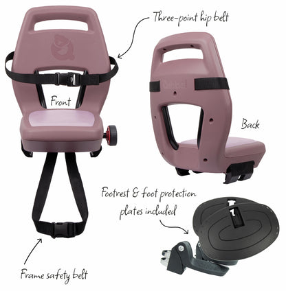 Qibbel Q368 Junior 6+ Plum Rose – roze/roze – incl. voetsteunen en voetbeschermingsplaten