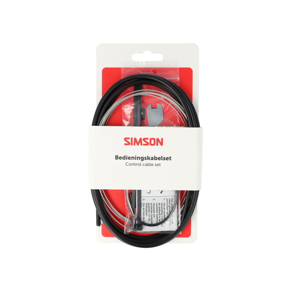Simson S020216 versnellingskabelset Shimano Nexus 4/7/8 zwart RVS