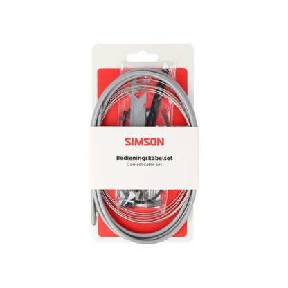 Simson S020217 versnellingskabelset Shimano Nexus 4/7/8 grijs RVS