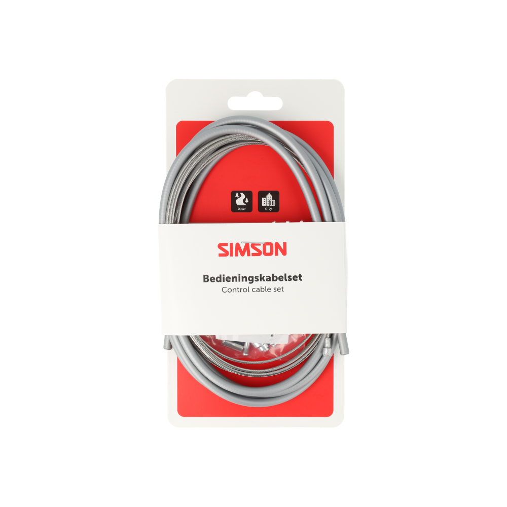 Simson S020220 remkabelset compleet Universeel grijs RVS