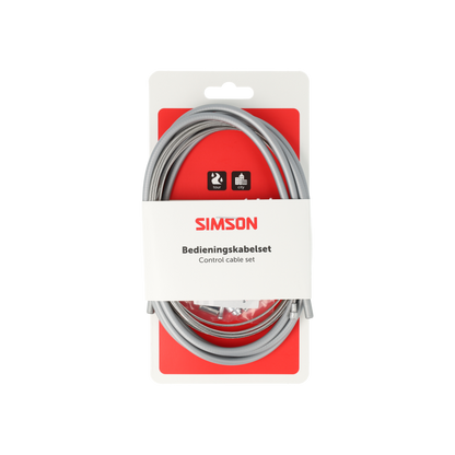 Simson S020220 remkabelset compleet Universeel grijs RVS