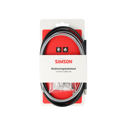 Simson S020222 trommelremkabelset compleet Universeel zwart RVS
