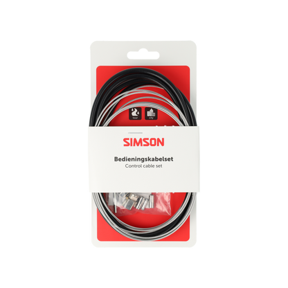 Simson S020229 remkabelset compleet RVS Shim. Nexus rollerbrake zwart