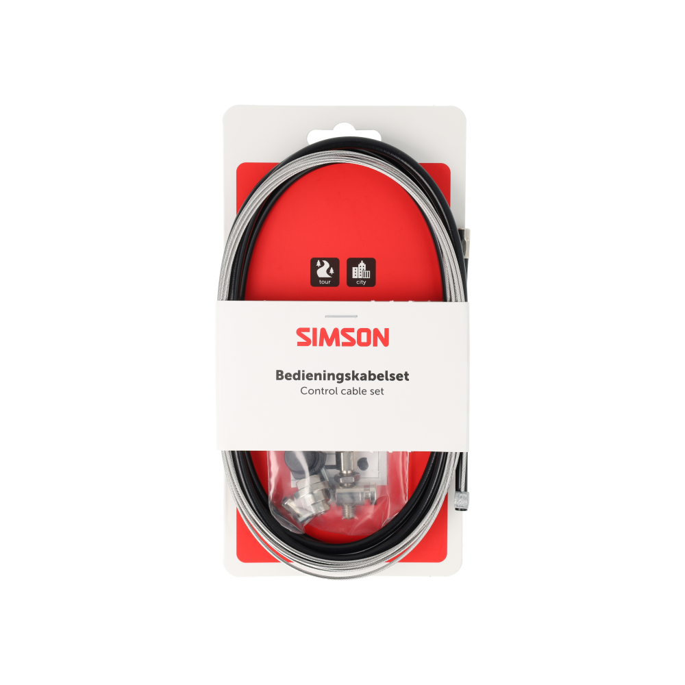 Simson S020231 remkabelset compleet RVS Shimano rollerbrake zwart