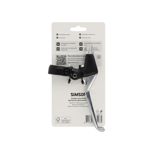 Simson S020235 remhendelset verstelbaar lange greep alu/zwart