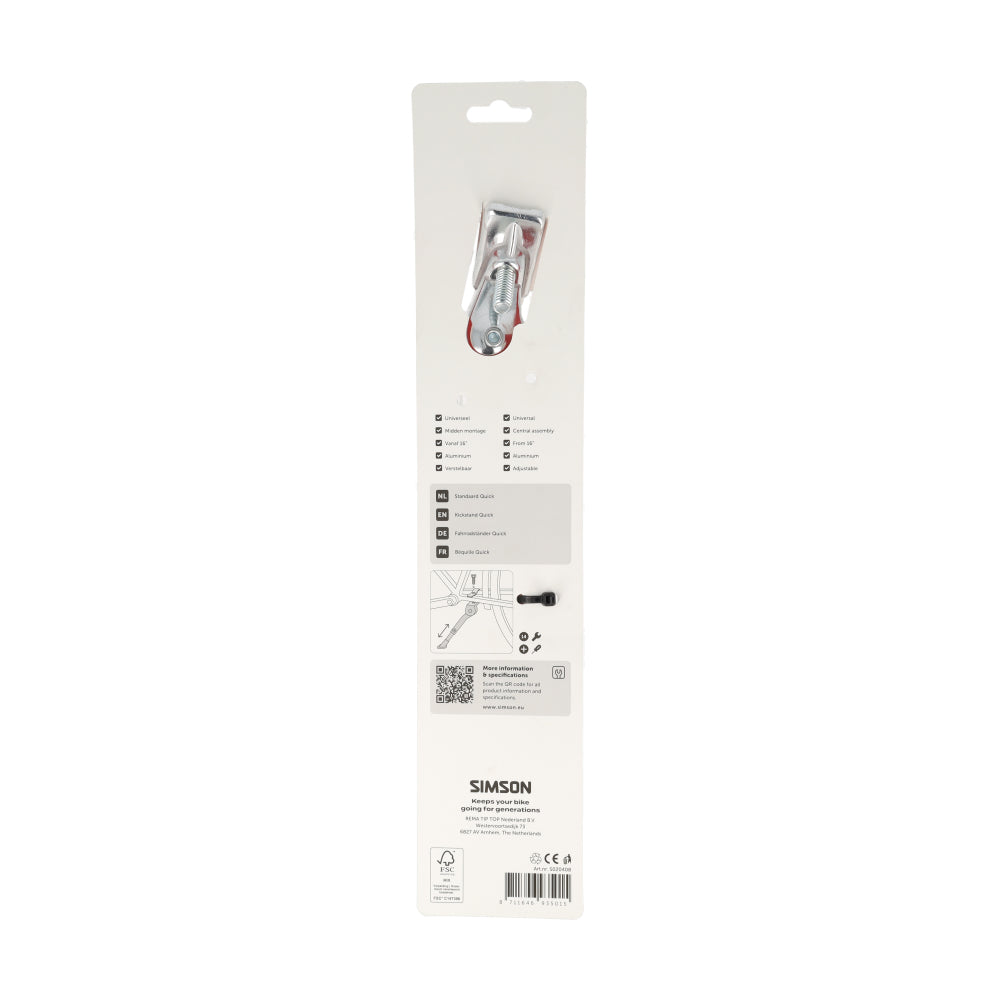 Simson S020408 standaard Quick verstelbaar brede plaat