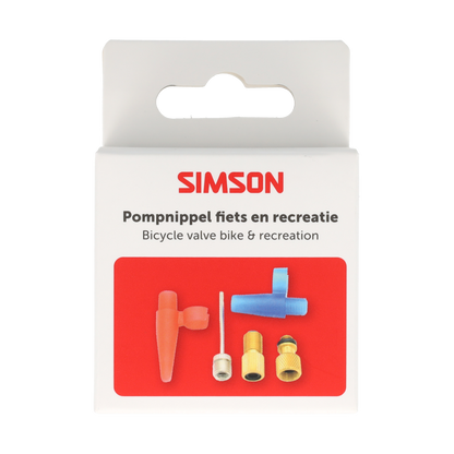 Simson S020509 pompnippel assortiment fiets en recreatie 5-delig