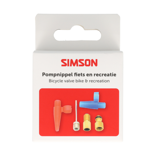 Simson S020509 pompnippel assortiment fiets en recreatie 5-delig
