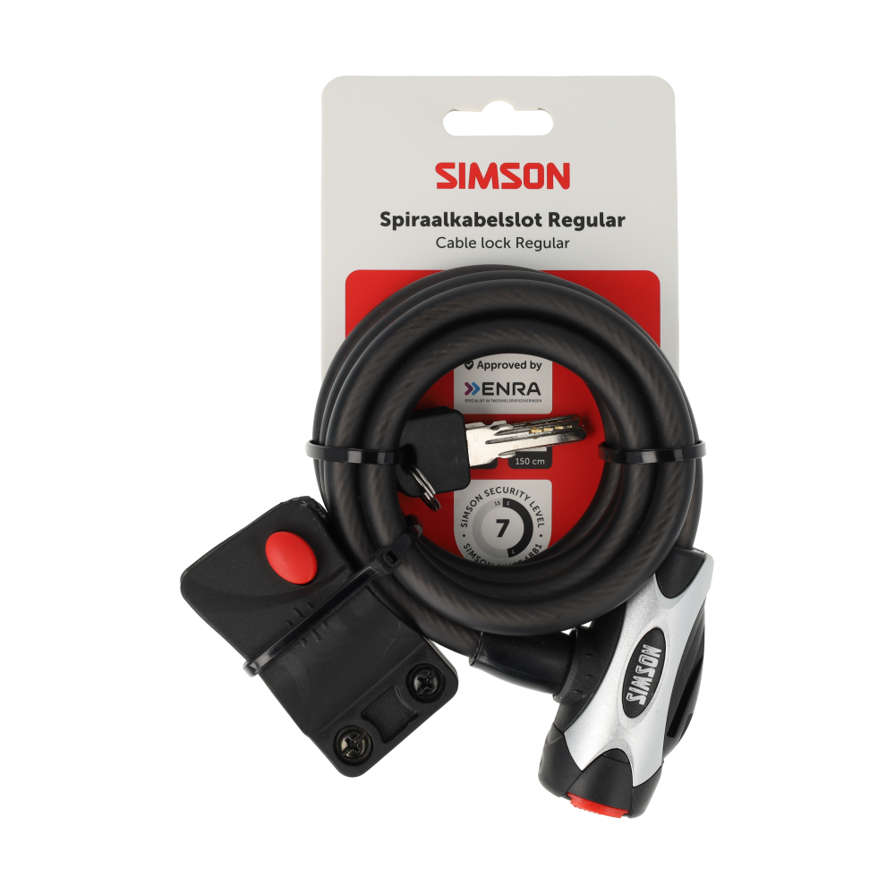Simson S020839 spiraalkabelslot Regular size XL 10mm x 150cm