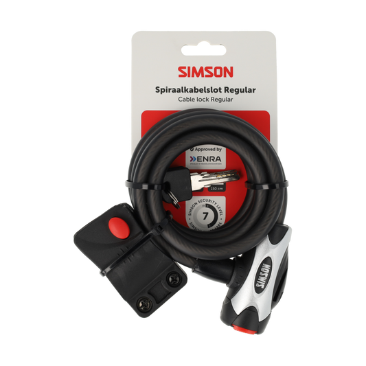 Simson S020839 spiraalkabelslot Regular size XL 10mm x 150cm