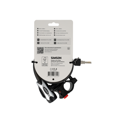 Simson S020840 spiraalkabelslot Pro size XXL 12mm x 180cm