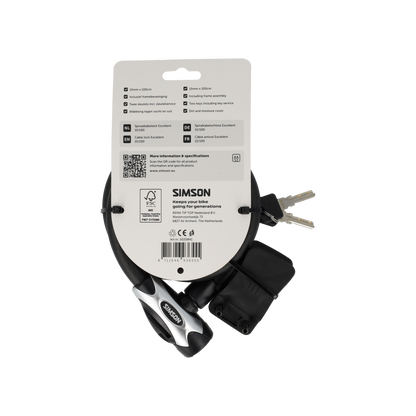 Simson S020841 spiraalkabelslot Excellent size L 15mm x 100cm