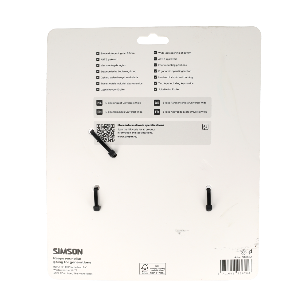 Simson S020864 ringslot Universeel Wide 80mm ART**