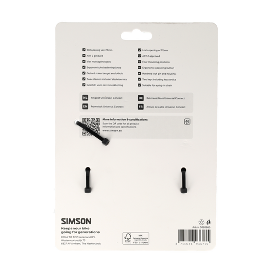 Simson S020865 ringslot Universeel Connect 72mm ART**